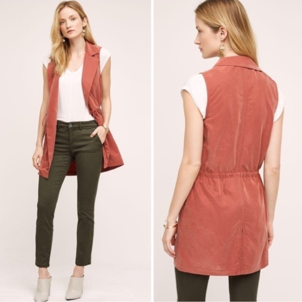 Anthropologie elevenses old town rust utility vest S